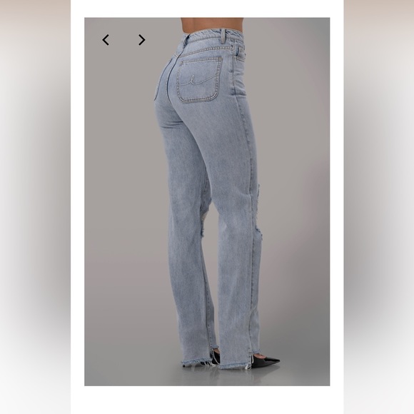 ByEgreis Sawyer Asymmetrical Zipper Jeans, size medium - Picture 2 of 5